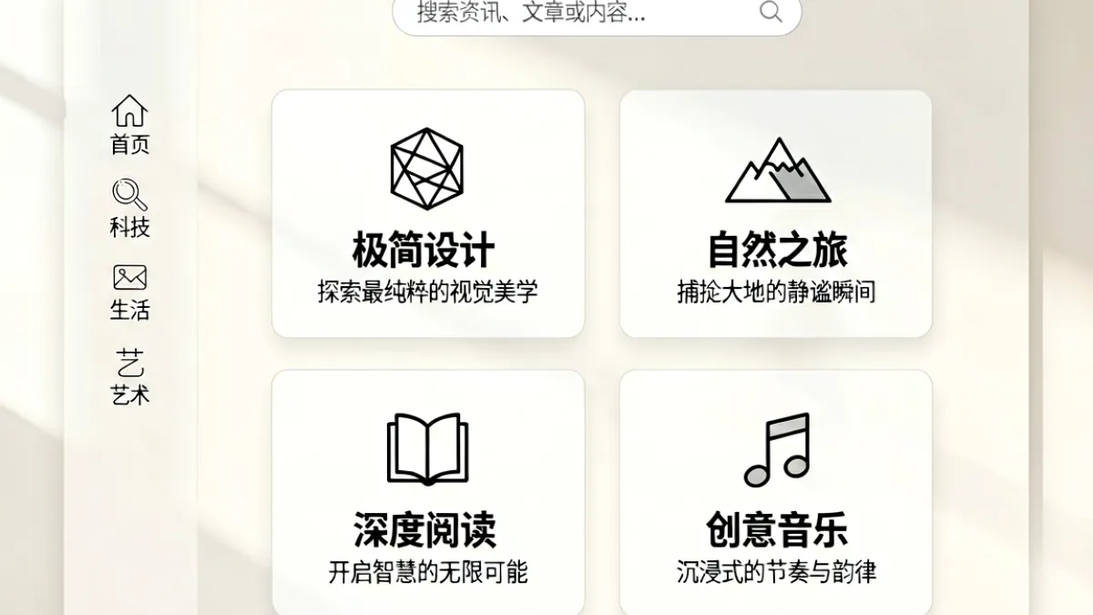 柠檬导航首页整体布局截图，展示分类导航、搜索框与精选站点卡片排列方式